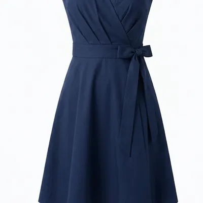 Robe Neuve  Portefeuille Sans Manches Zen Marine - Taille 38